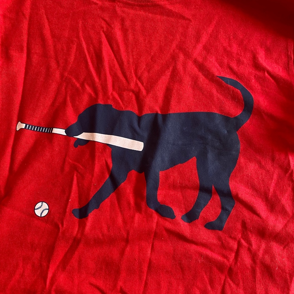 Men's Chalktalk red long sleeve jersey dog baseball size small - Picture 6 of 6